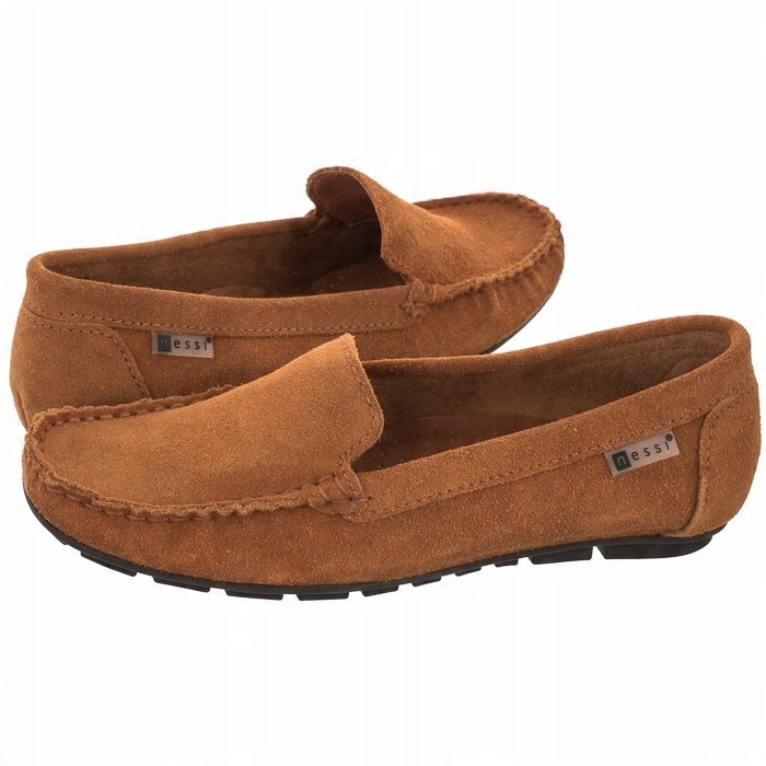 

Buty Wsuwane Mokasyny Półbuty Nessi Rude 17130 W4