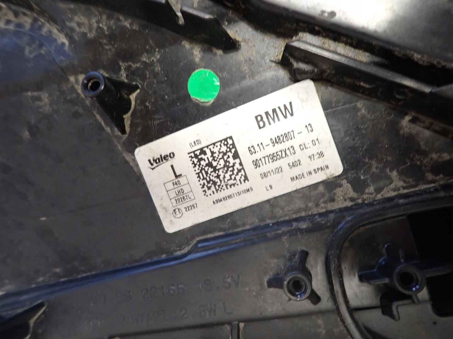 light front front left BMW 1 F40 2019- FULL LED 9482807