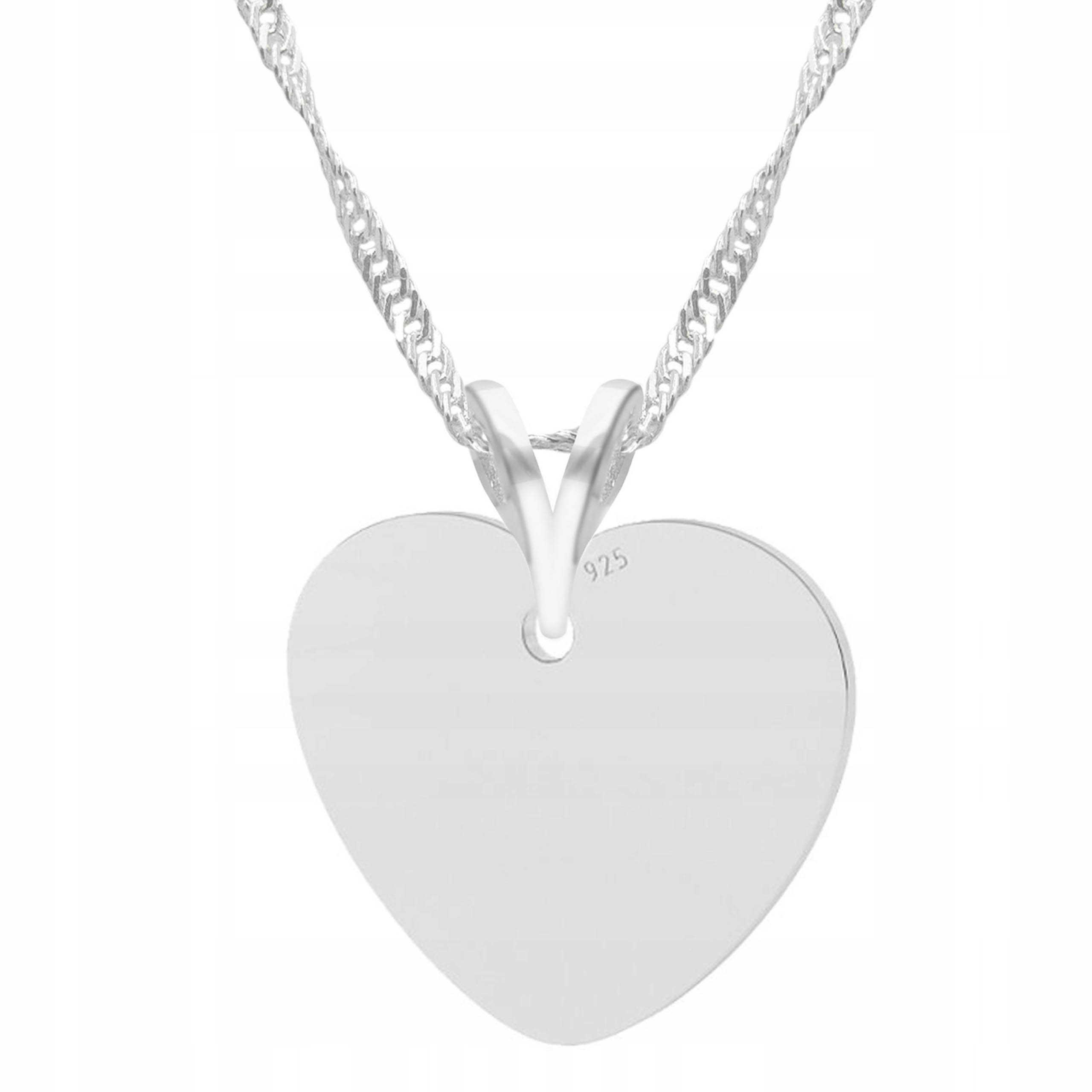 Náhrdelník Stříbrný Plech Srdce Láska Miluji Tě Srdíčko Stříbro 925