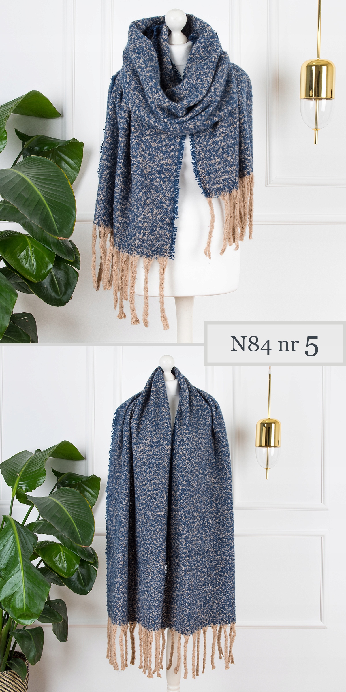 

Szalik Duży Piękny Szal Wełniany Premium