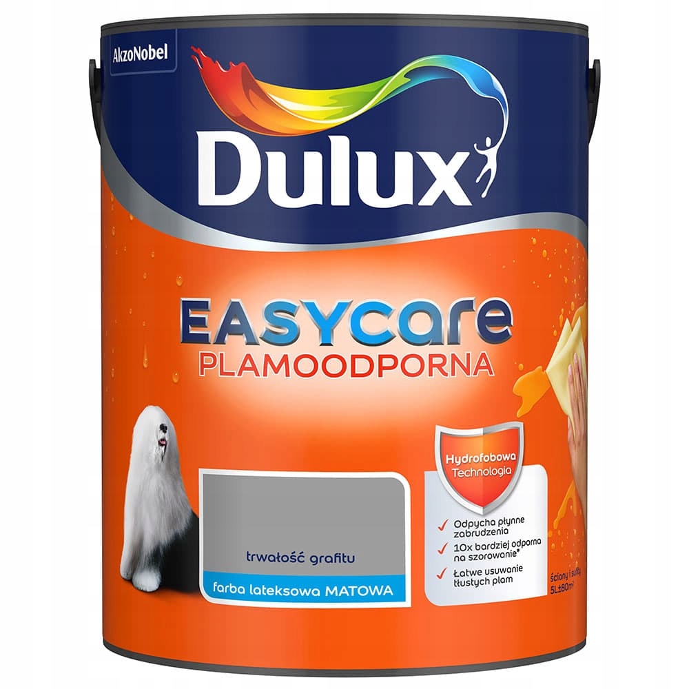 Dulux EasyCare Farba Ścienna Trwałość grafitu 5L