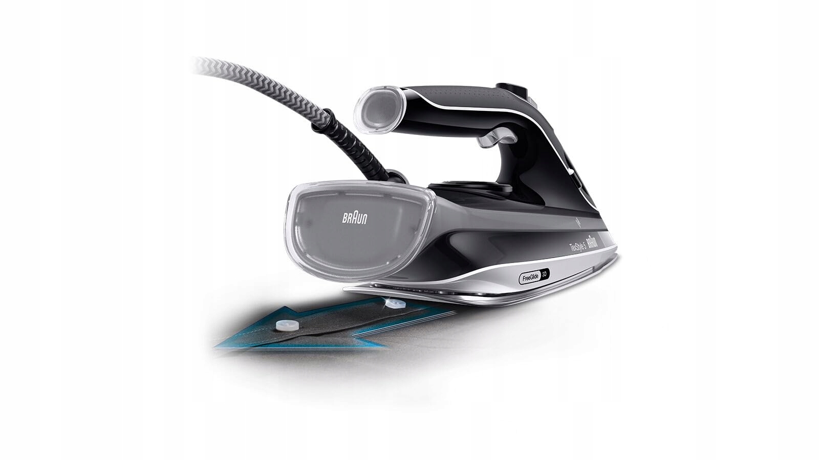 BRAUN Freestyle 5 Żelazko Parowe 2800W 220g/min 330ml Czarny — miniatura 3