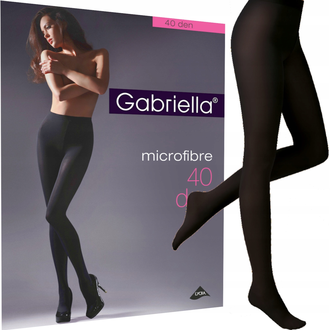 

Gabriella Rajstopy Microfibre 40 den 5-XL nero
