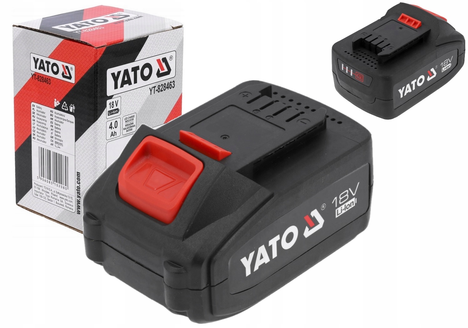 Akumulátor Baterie 18V Li-ion 4Ah Yato YT-828463