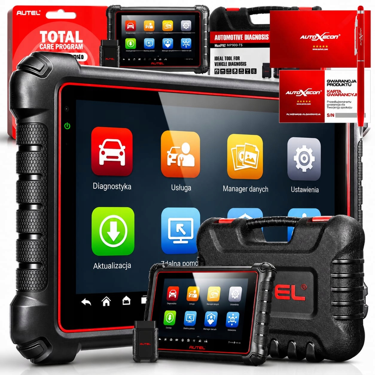 Autel MaxiPRO MP900BTKIT 2 Kufre+sada Adaptérov Obd Poľský Predajca Autel