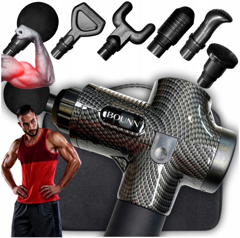 Pistolet Do Masażu Massage Pro+ Gun Sport Plecy Stopy Mięśnie Karku Szyi