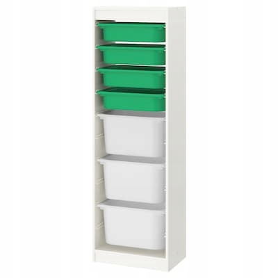 

Ikea Trofast Regał biały zielony 46x30x145 cm