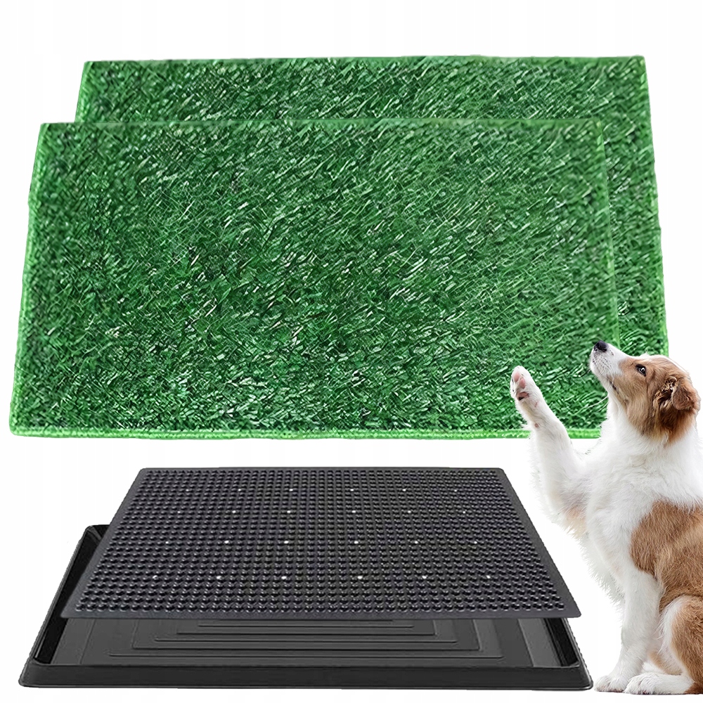 Levně Záchody S Trávou Pro Psa Z Trvanlivého Kaučuku 76 X 51 CM S Odtokem Pro Výcvik