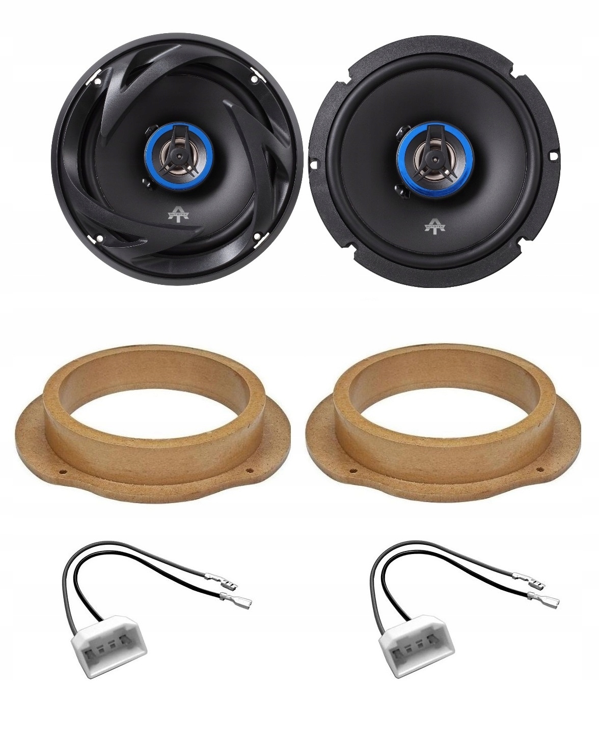 Automobilové reproduktory 165 mm Ford Kuga 1 Focus 2 Autotek ATX62 Vzdialenosť