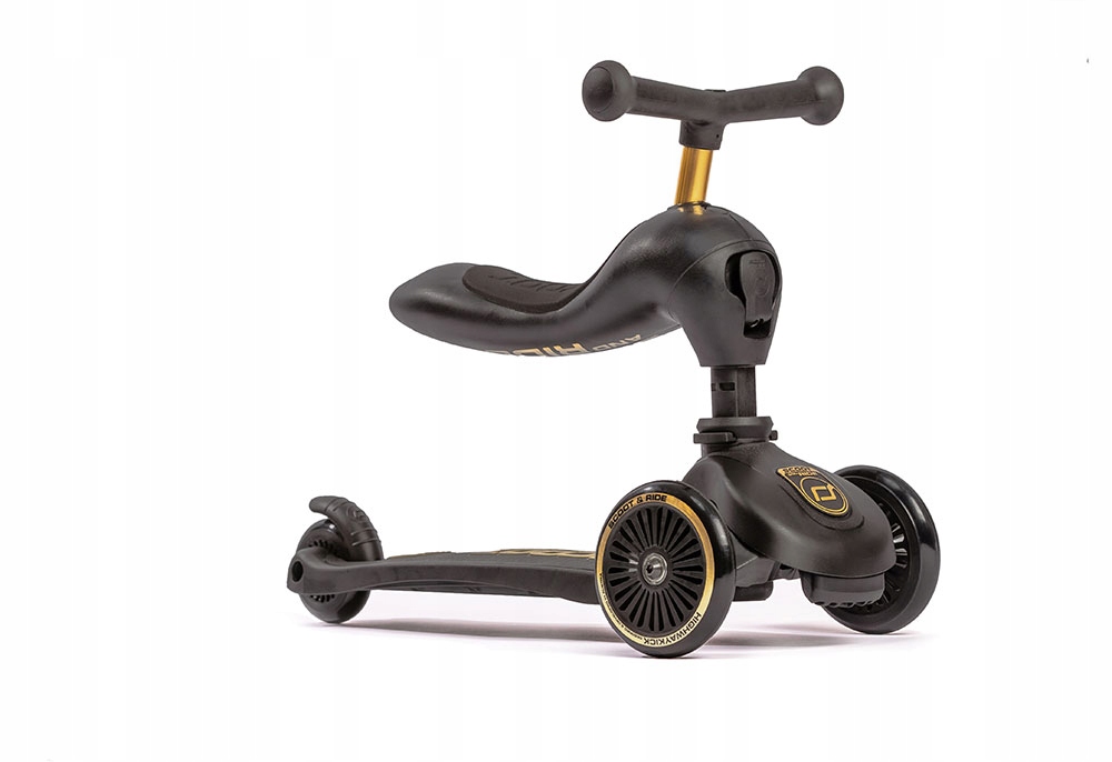 Scoot & Ride Highwaykick 1 Jeździk i hulajnoga 2w1 Black & Gold
