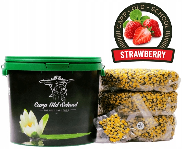 Návnadové zrno MIX Carp Old School Kbelík Jahoda 14 kg