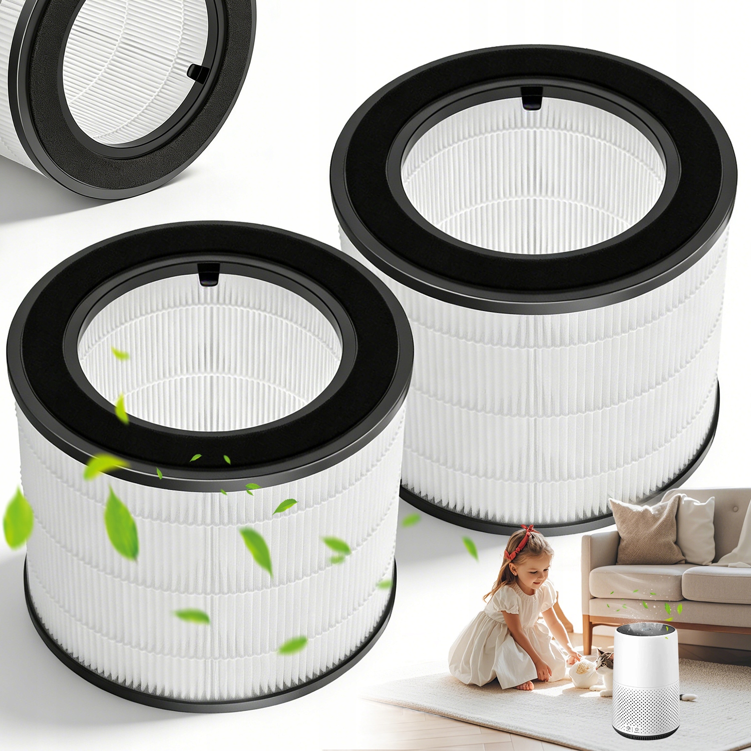 Sada 2 Hepa Filtrů Pro Čističku Philips 800 AC0830 AC0820 AC0819