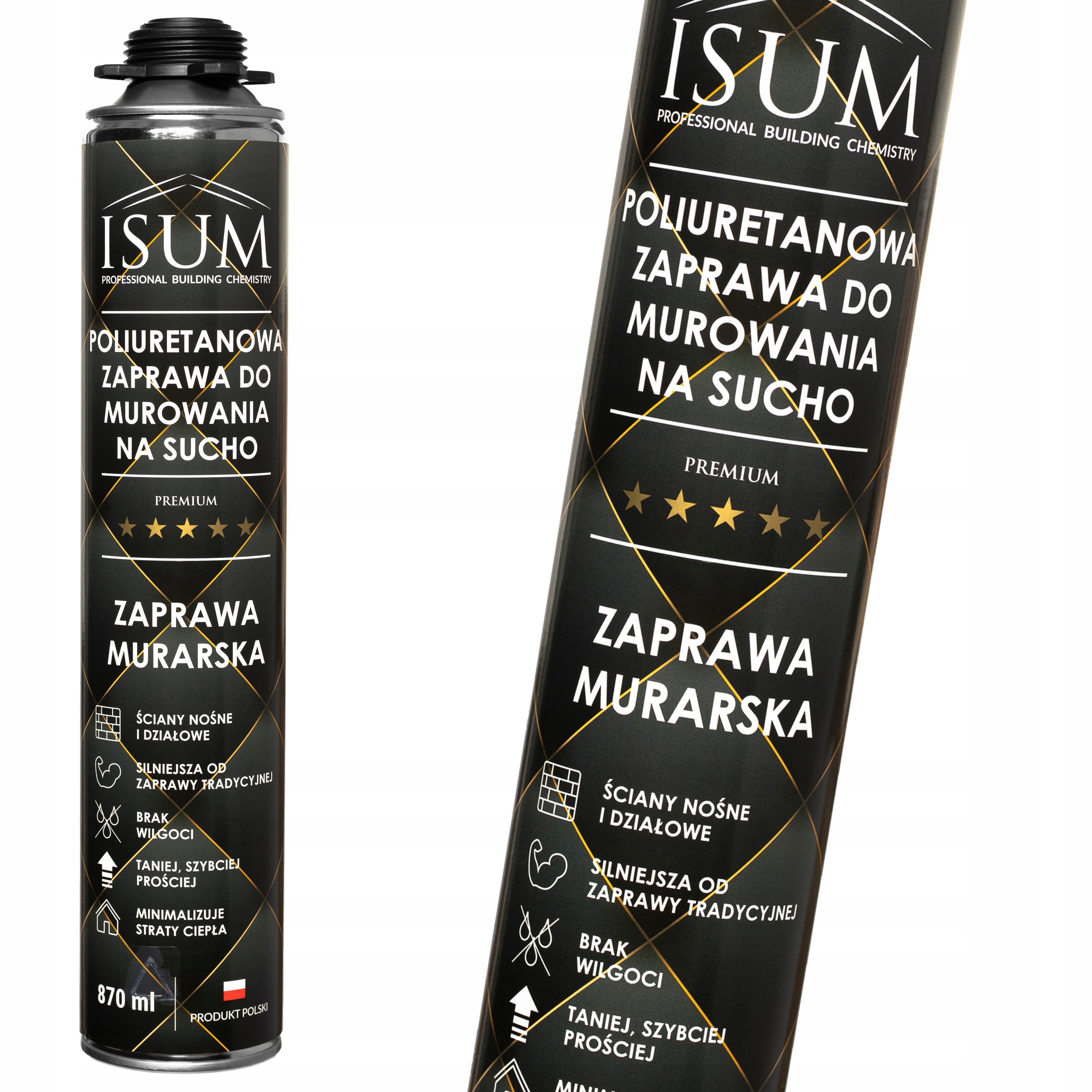

Isum Zaprawa murarska na sucho w pianie 870 ml