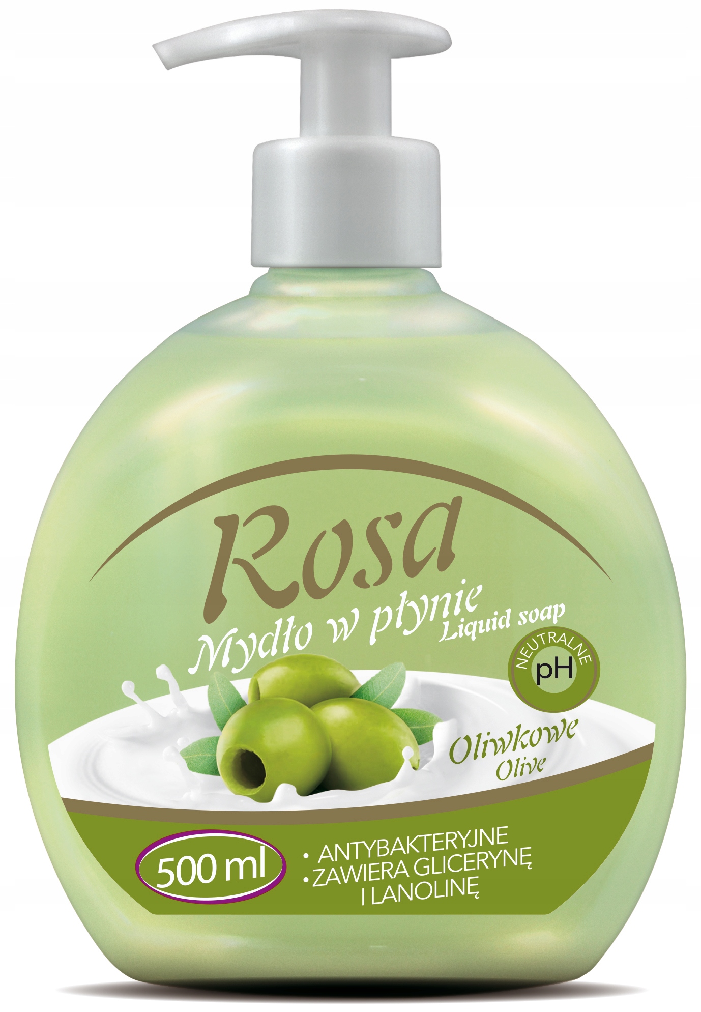 Жидкое антибактериальное мыло ROSA оливковое 0,5 л