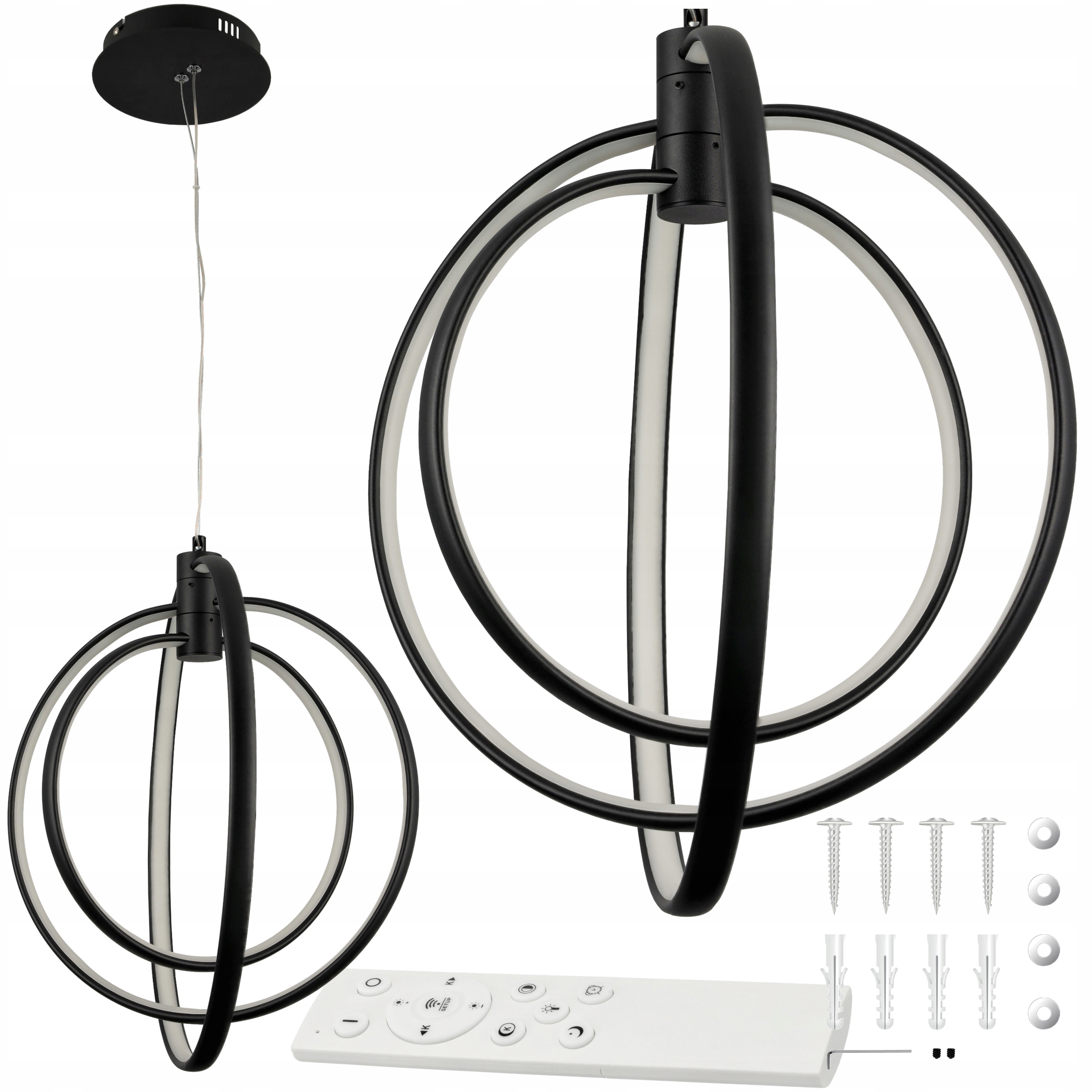 Závesná stropná lampa Led 36W 2880lm 3 farby okrúhla do obývacej izby Diaľkový Ovládač