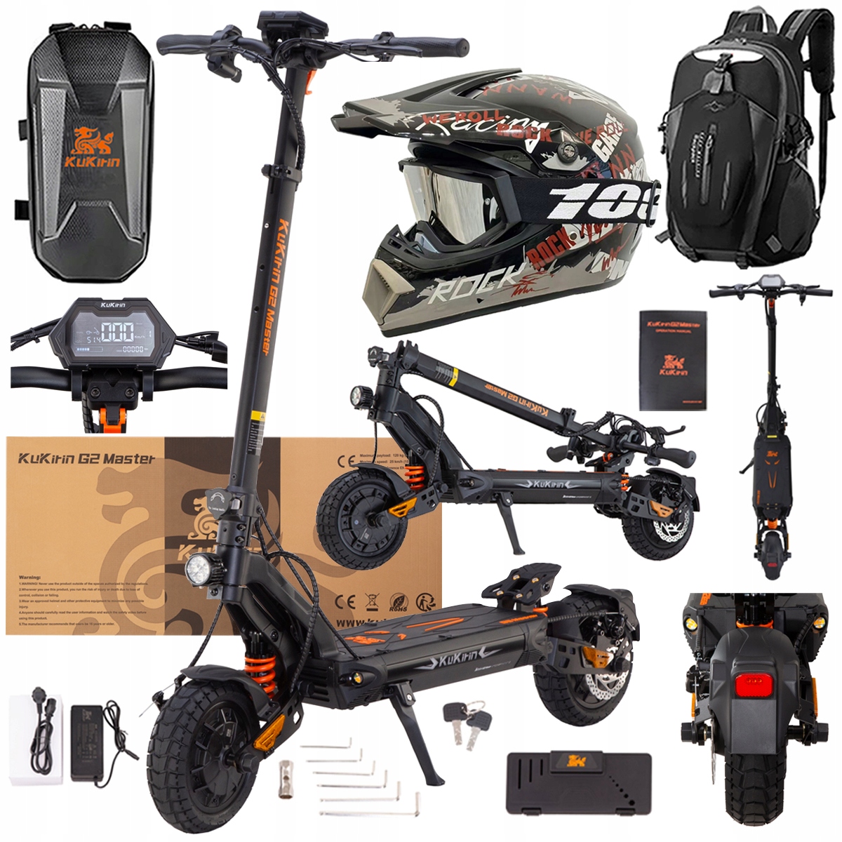 Kukirin G2 Master elektrické vozidlo 2000W 52V 20.8AH 70KM 60KM/H +Dárek