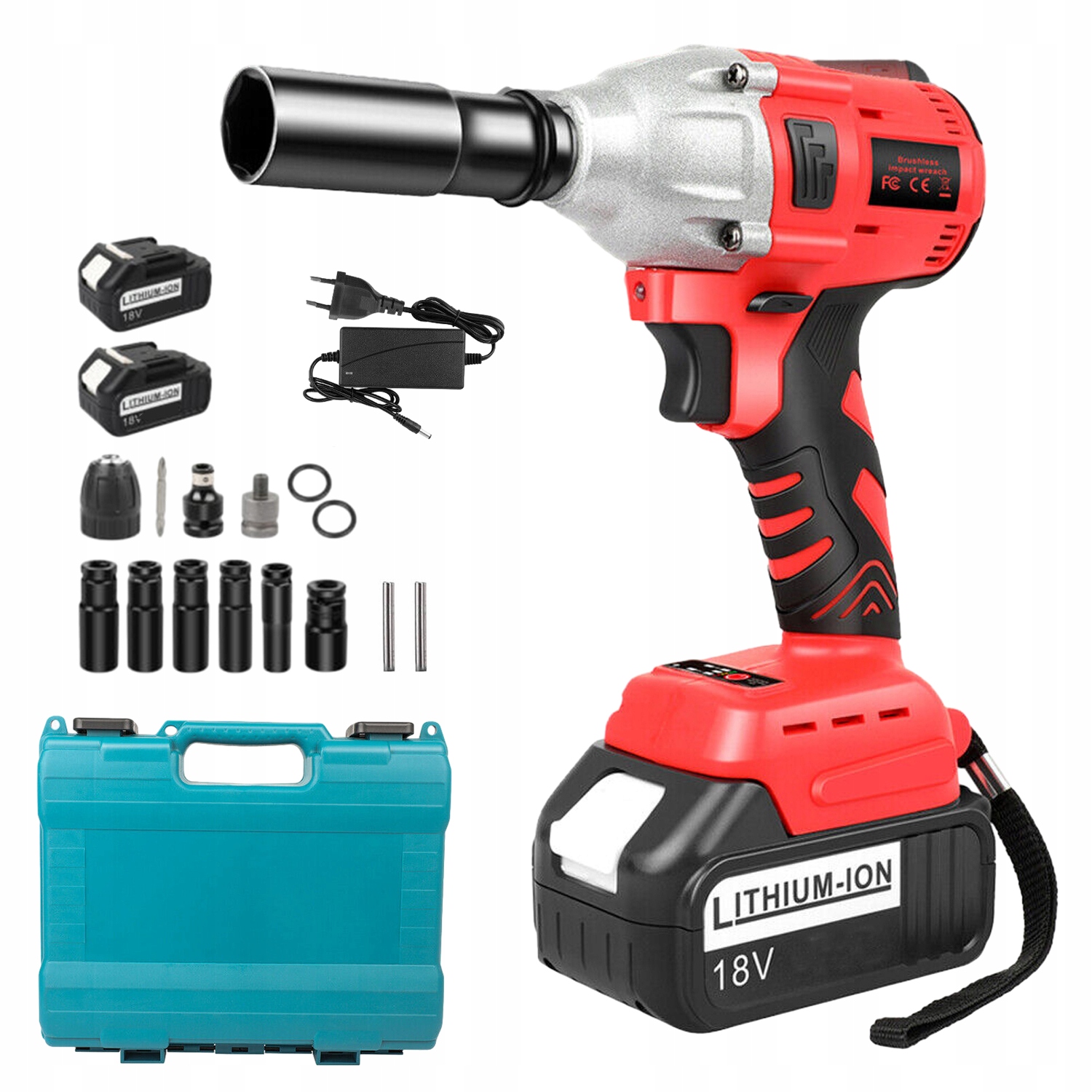 KLUCZ UDAROWY AKUMULATOROWY 650NM 2XAKU+WALIZKA MOCNY