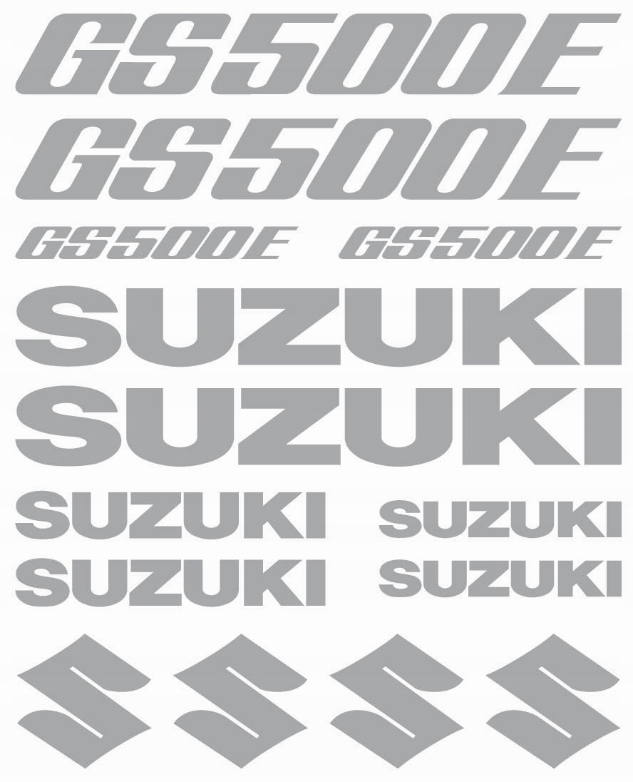 

Naklejki Suzuki Gs 500E _srebrne