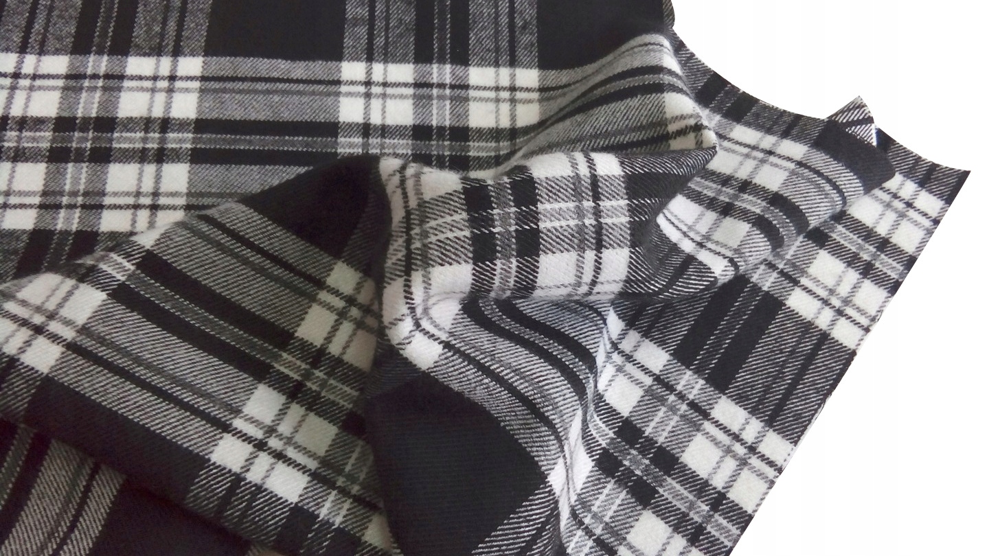 kratka biało czarna tkanina na spódnice żakiet 9343135743 - Allegro.pl