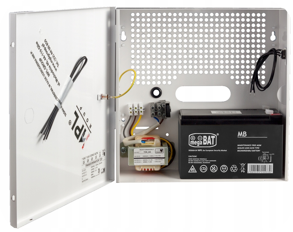 Mocny Akumulator VRLA AGM 28,8KG megaBAT 12V 100Ah do UPS ALARM MONITORING Głębokość 171 mm