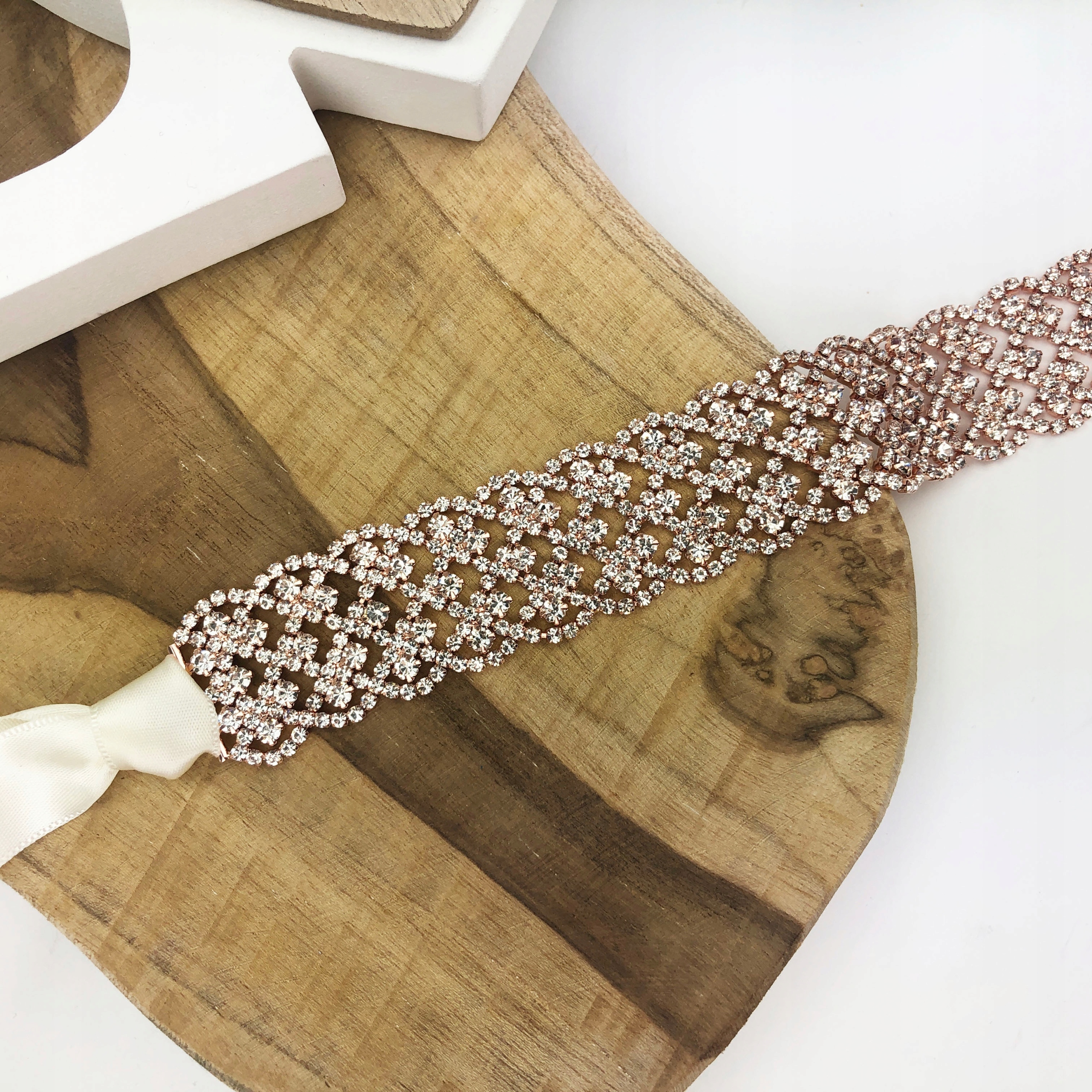 PASEK do sukienki tuniki Cyrkonie ślub wesele Model P105