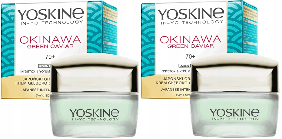 2x Yoskine Okinawa Green Caviar Denní a noční krém 70+ Regenerace Čekanka