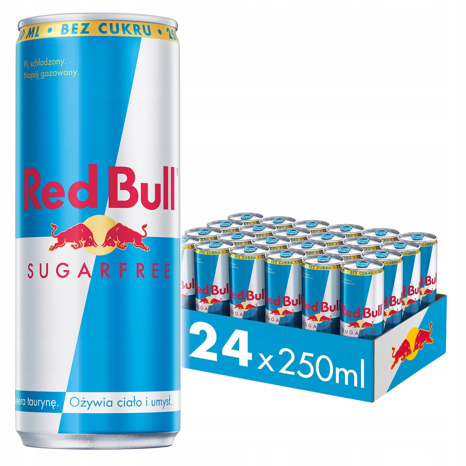 Red Bull Napój Energetyczny Sugar Free bez cukru 24x250ml Zestaw