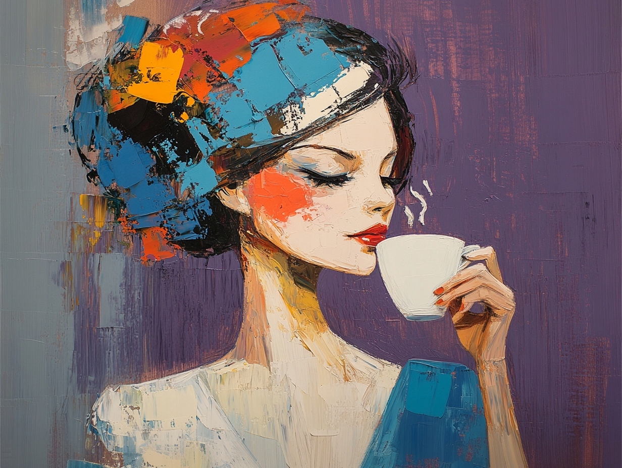 Obraz Na Plátně Canvas Portrét Žena Dívka Káva Ráno 100x75