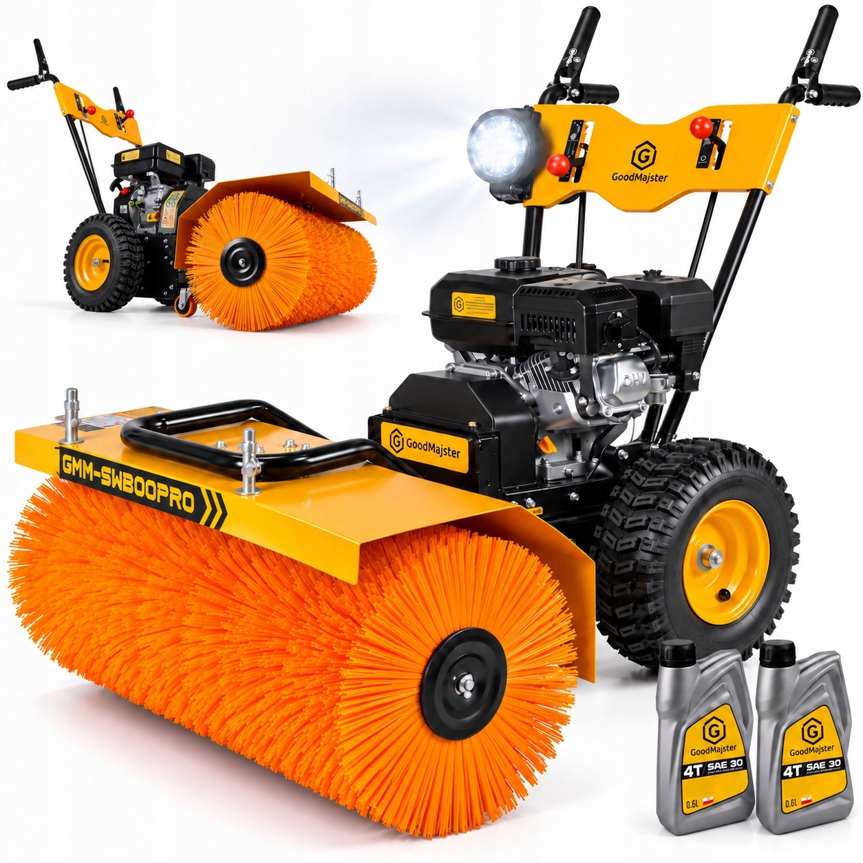 Benzínový zametací stroj s Rato Pohonem 212 cm3 7 Hp 80 cm Rychlosti 5+2 Led Lampa