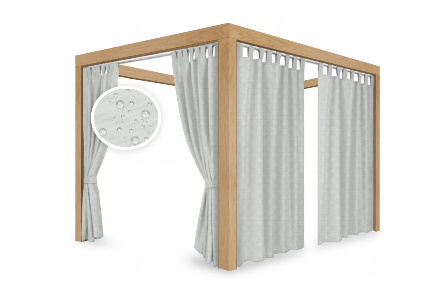 ZASŁONY OGRODOWE 155x200 DO ALTANY TARASU WODOODPORNE ZASŁONA NA ZEWNĄTRZ Szerokość 155 m