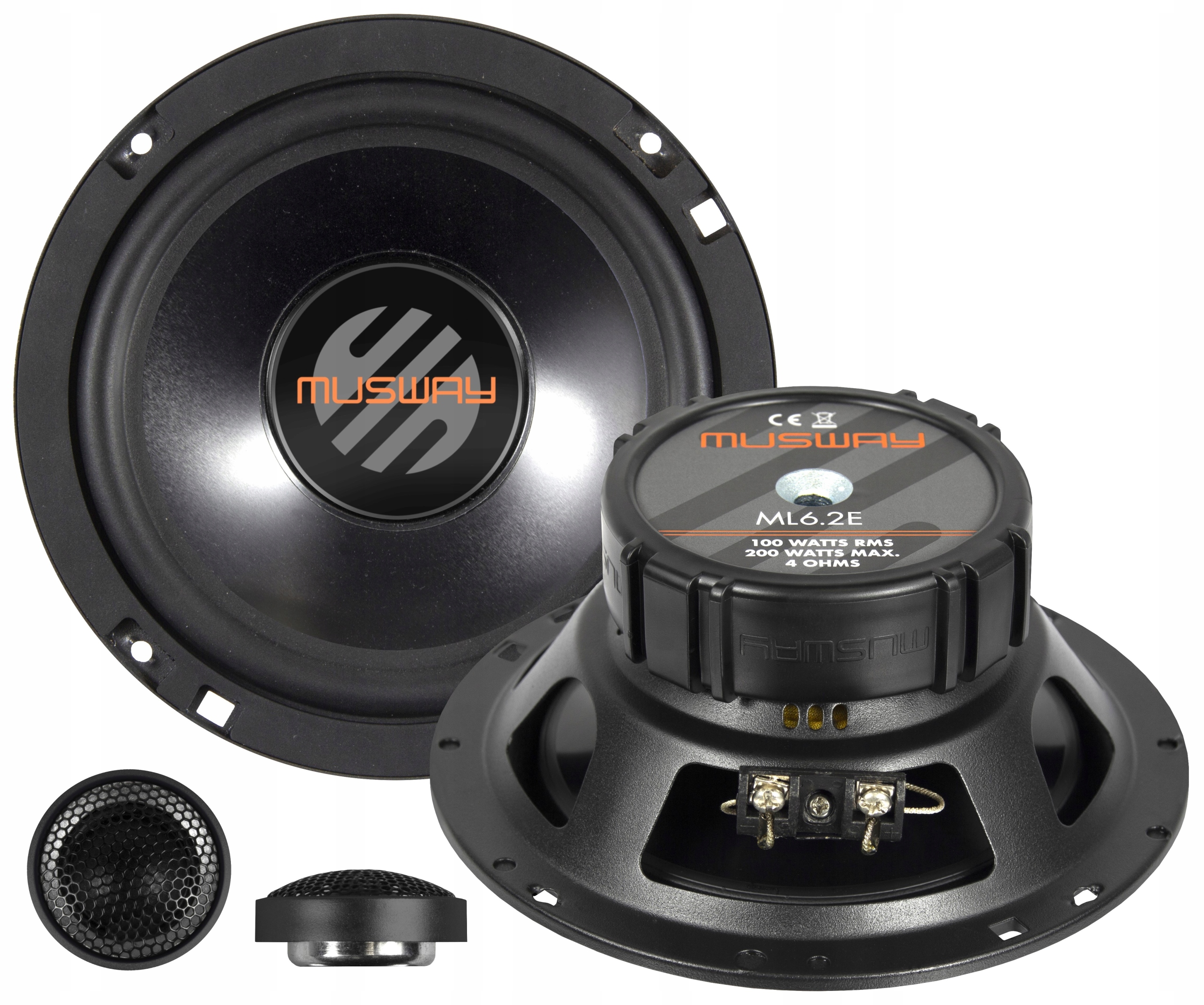 Sada automobilových reproduktorů Musway ML6.2E 165 mm 16,5 cm 2x100 W 4 Ohm