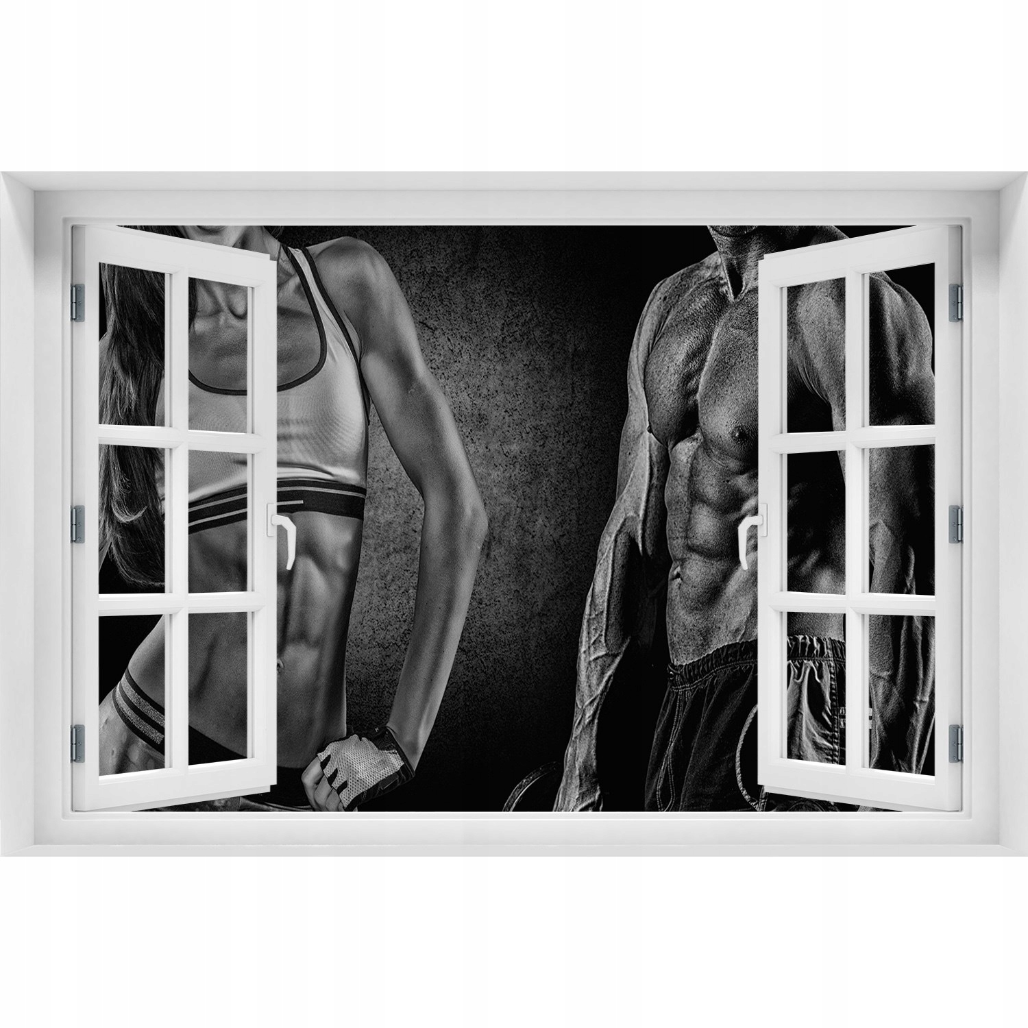 

3D Okno Naklejka na ścianę Budowa mięśni 150x100