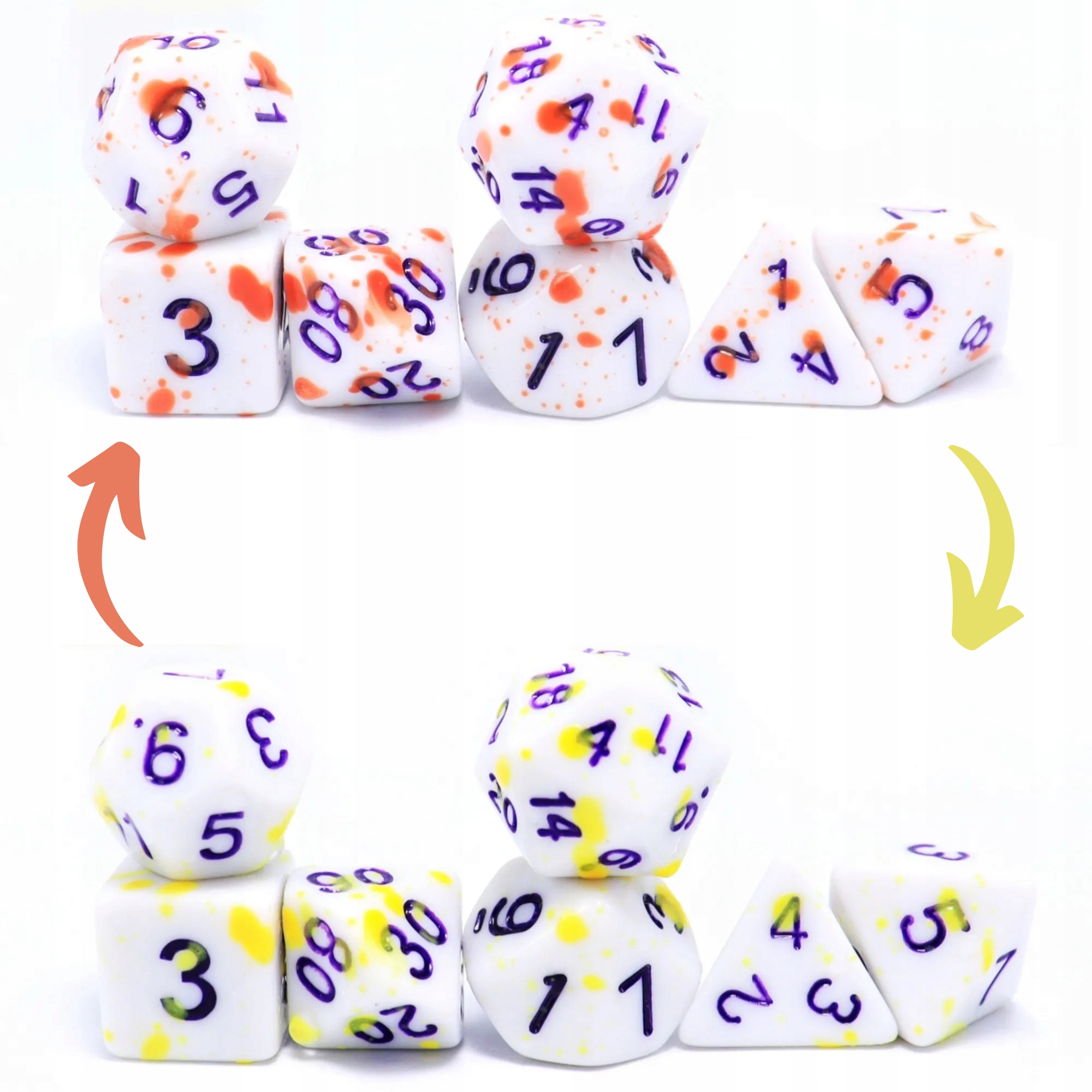 WSCHÓD SŁOŃCA ZESTAW 7 KOŚCI KOSTEK RPG