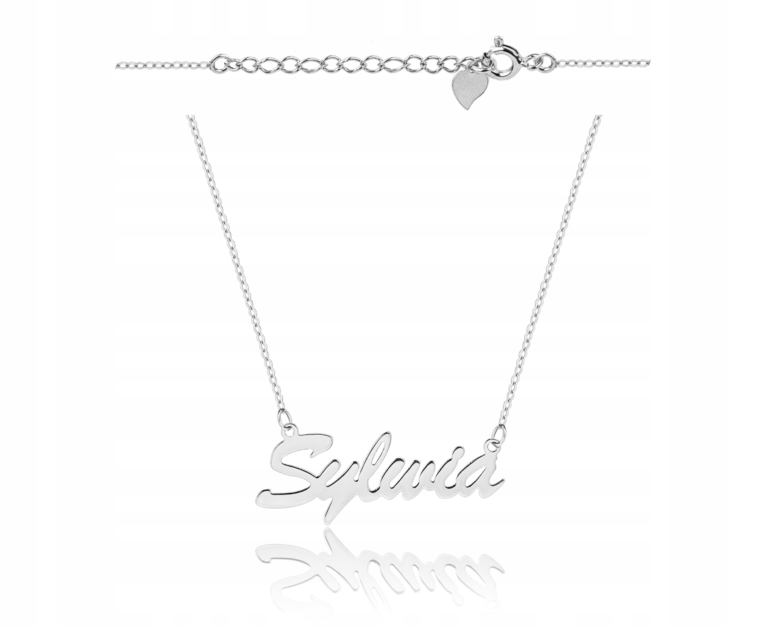 Stříbrný náhrdelník s jménem Sylwia 925 Gravírování