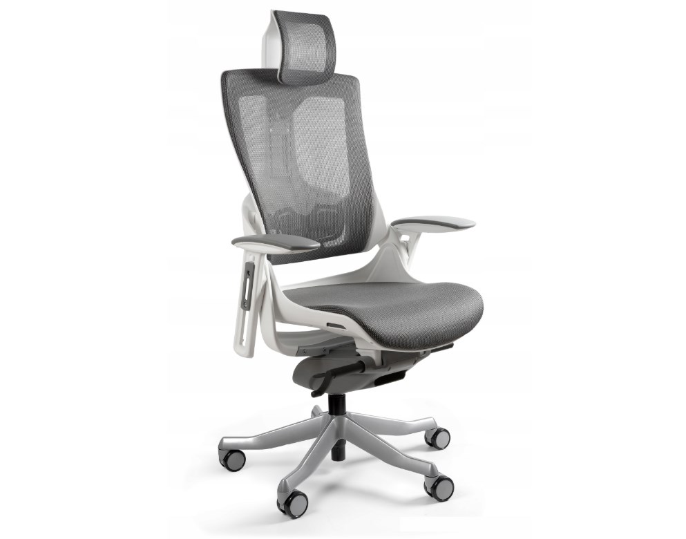 Fotel biurowy Wau 2 NW41 siatka charcoal/biały