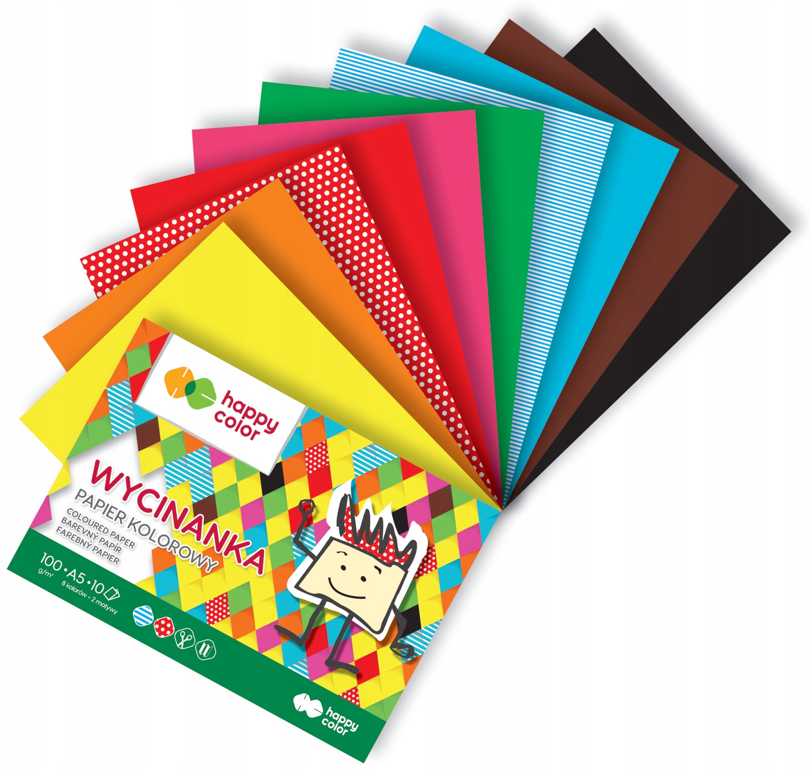 

Blok papier kolorowy Wycinanka Happy Color A5 10k