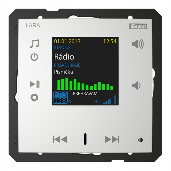 Internetové rádio Lara-r/al z hliníku Elkoep iNELS