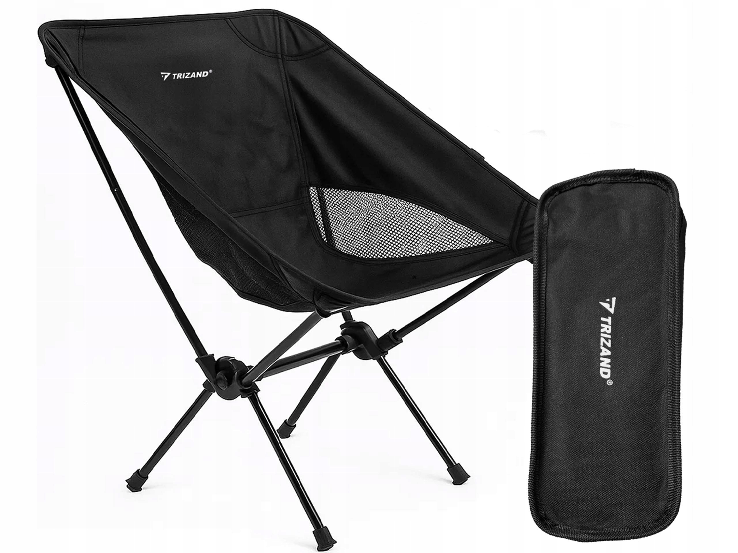 Krzesło Turystyczne Składane Kempingowe Lekkie Mocne Plażowe Leżak Fotel