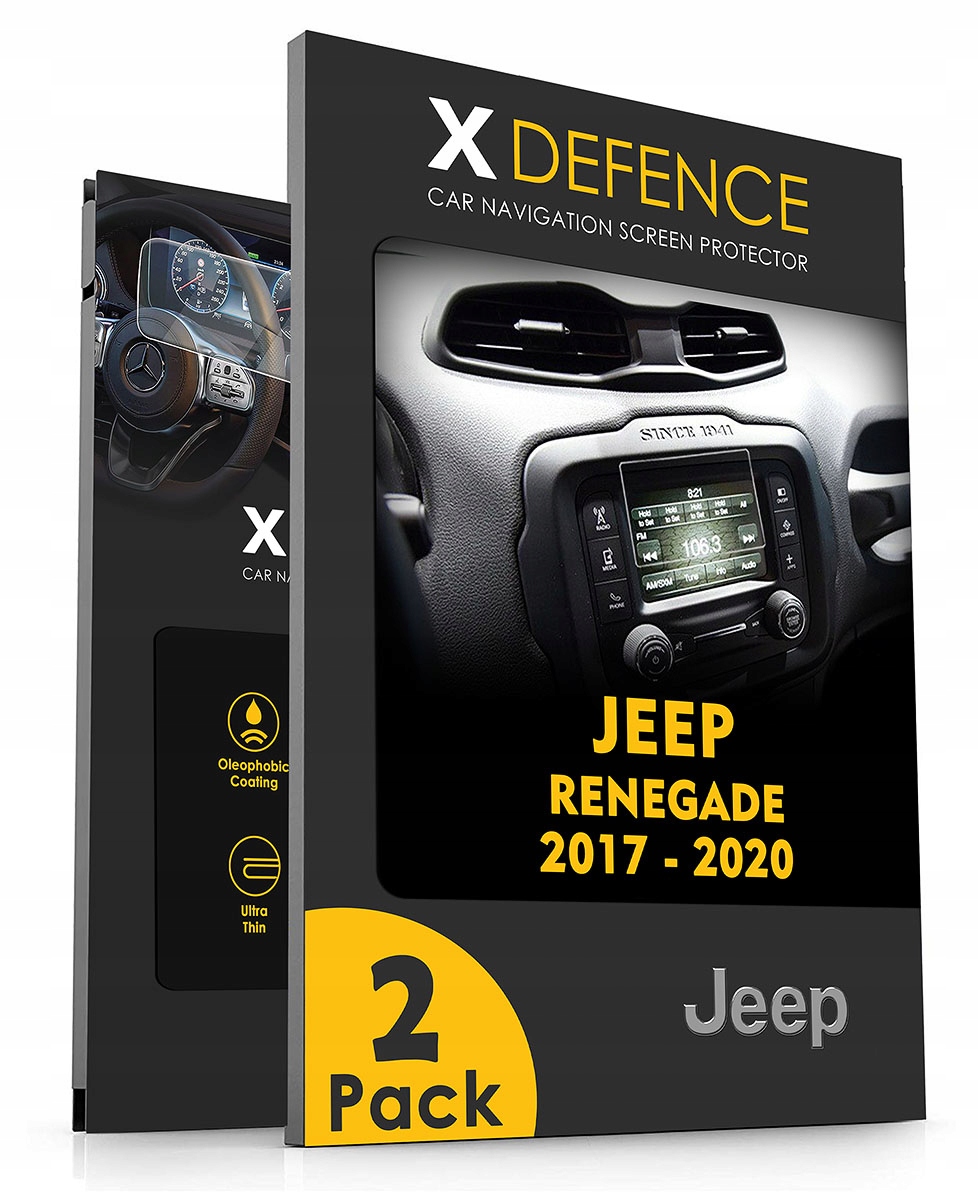 2w1 Szkło Ochronne Na Nawigację Ekran Do Jeep Renegade 2017-2020