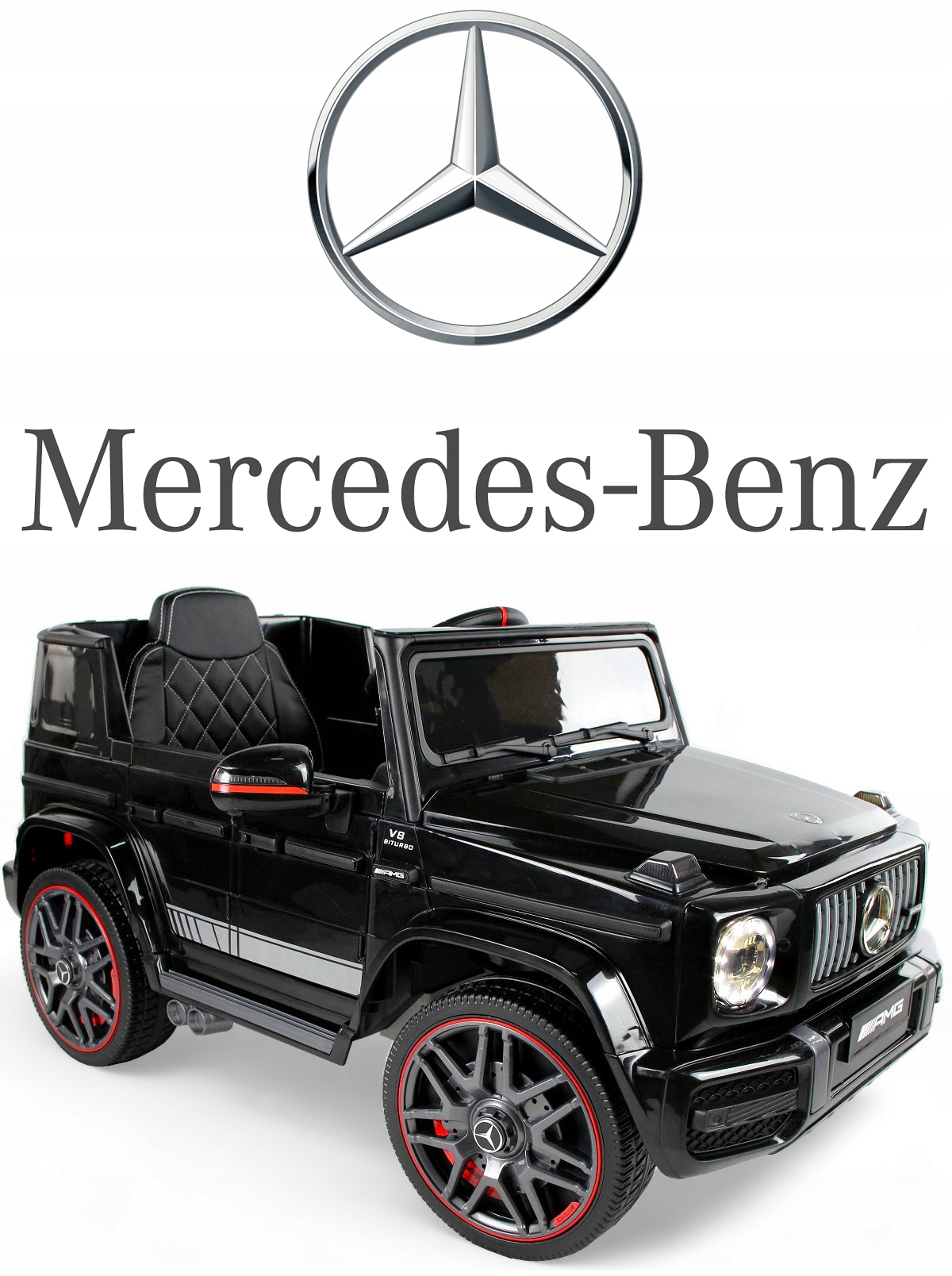 MERCEDES G63 AMG SKÓRA, EVA Auto na akumulator 90W Liczba drzwi 2