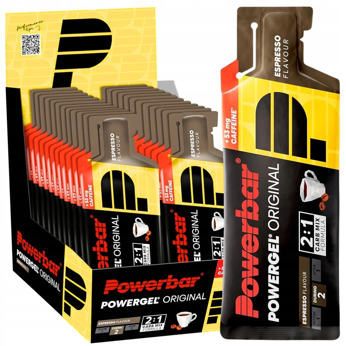 PowerBar PowerGel Original 24x41 Balíček gelů Espresso Kávový