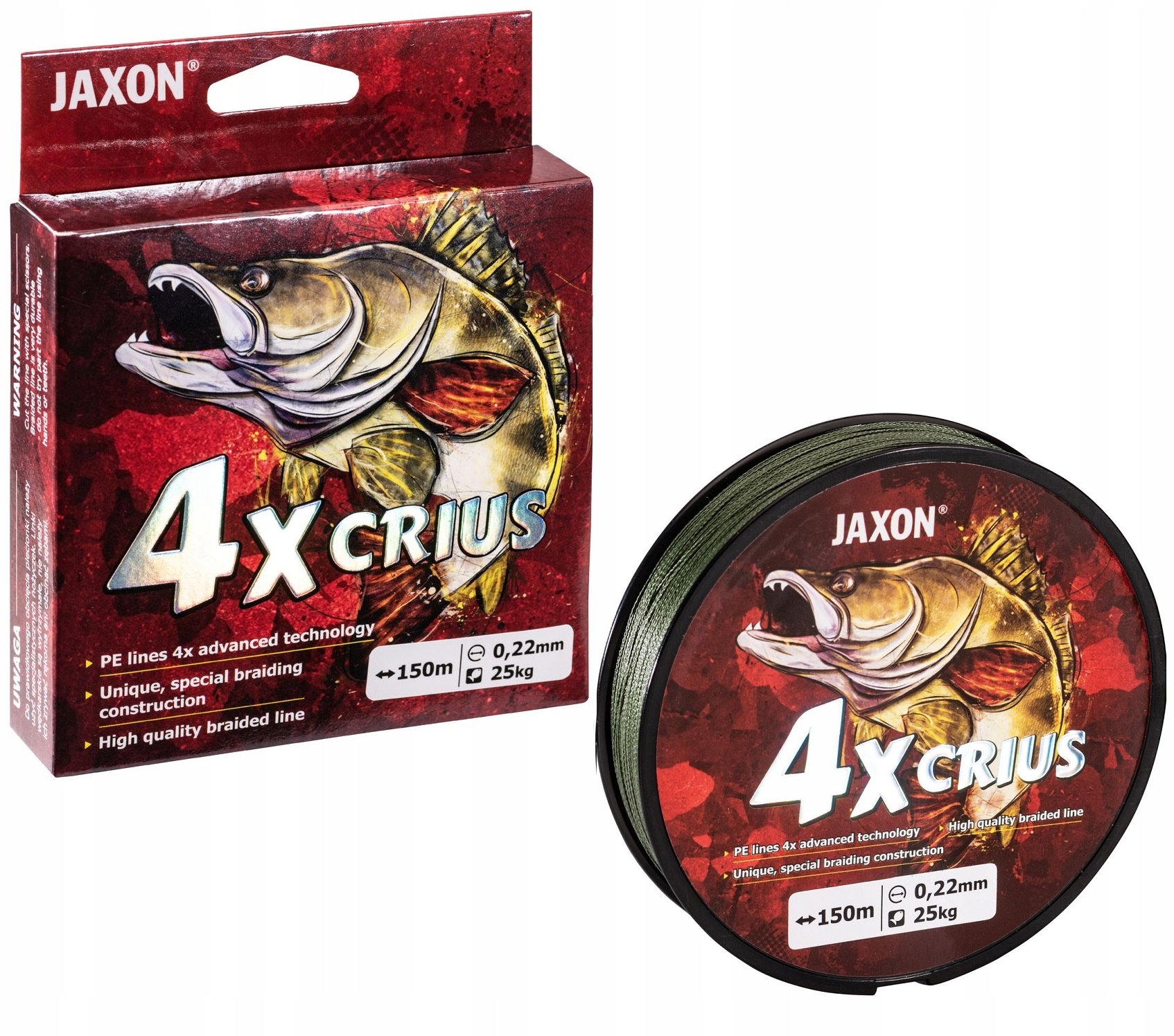 Jaxon plecionka Crius 4x Green 0,16mm 17kg 150m