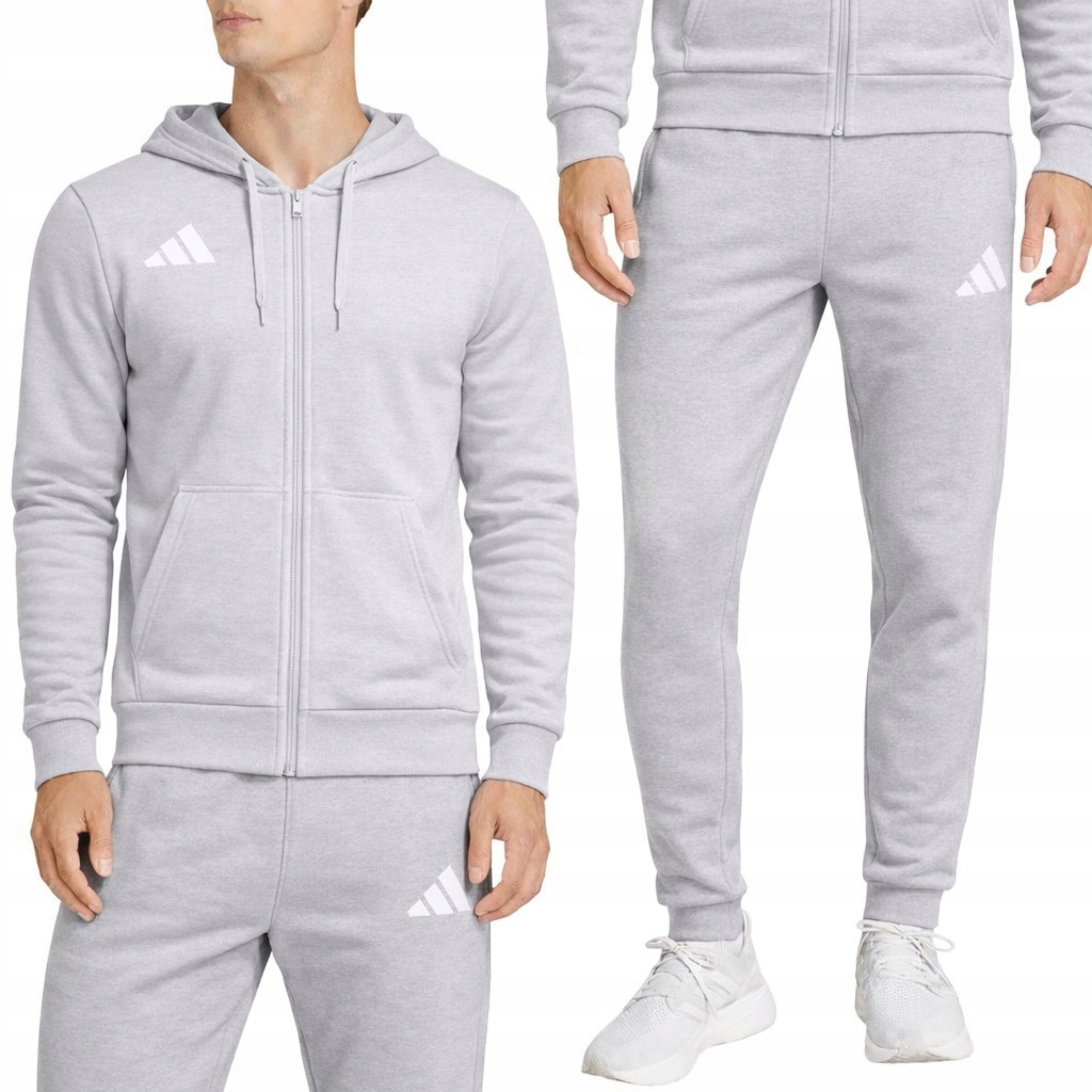 Dres Komplet Męski Adidas Entrada 26 Sportowy Bluza Spodnie Kaptur roz. S