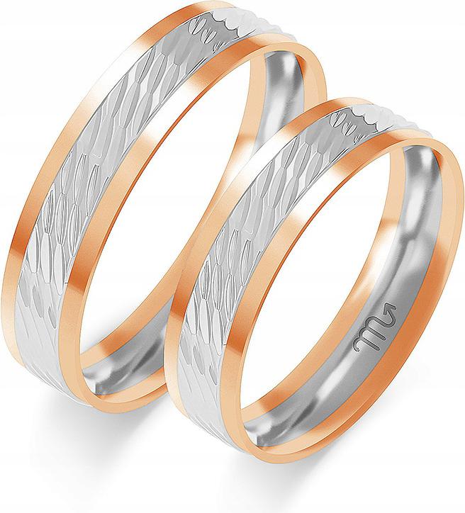 Snubní prsten z růžového zlata 585 r 17 18 19 prstýnek unisex
