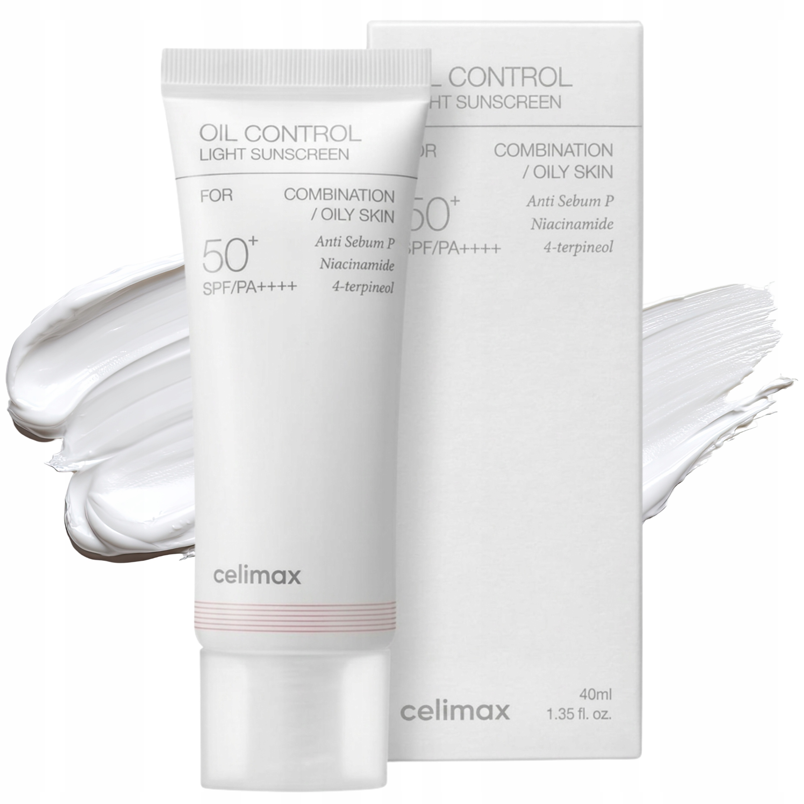 Krém s filtrem SPF50+ pro mastnou pleť Celimax Oil Control Sunscreen 40 ml