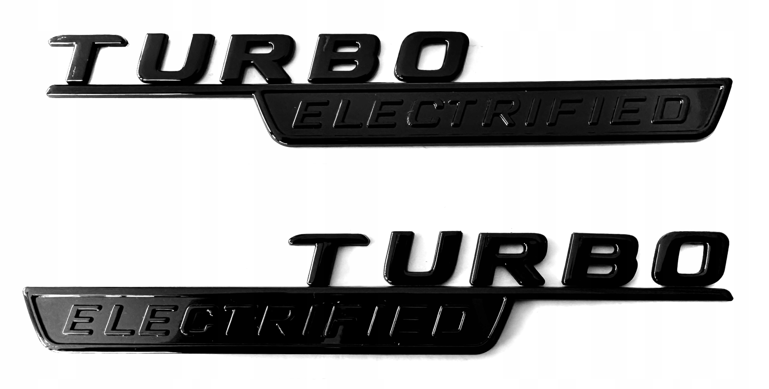 Mercedes-Benz Turbo Electrified emblém znak nápis čierna (pár)