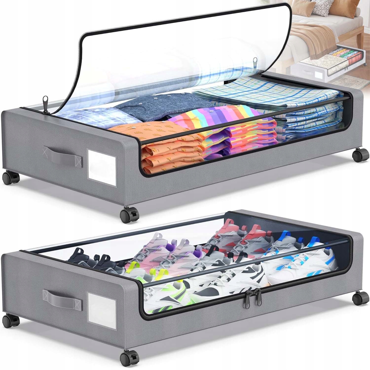 Obal Taška Kontejner Na Oblečení Hračky Povlečení S Rámem A Kolečky 360