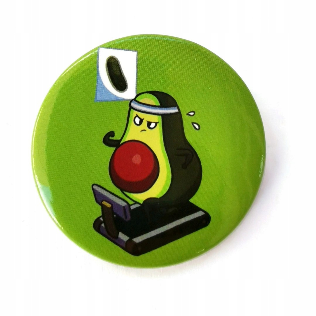 

Przypinka Awokado Okulista Zielone Tło Buton Pin