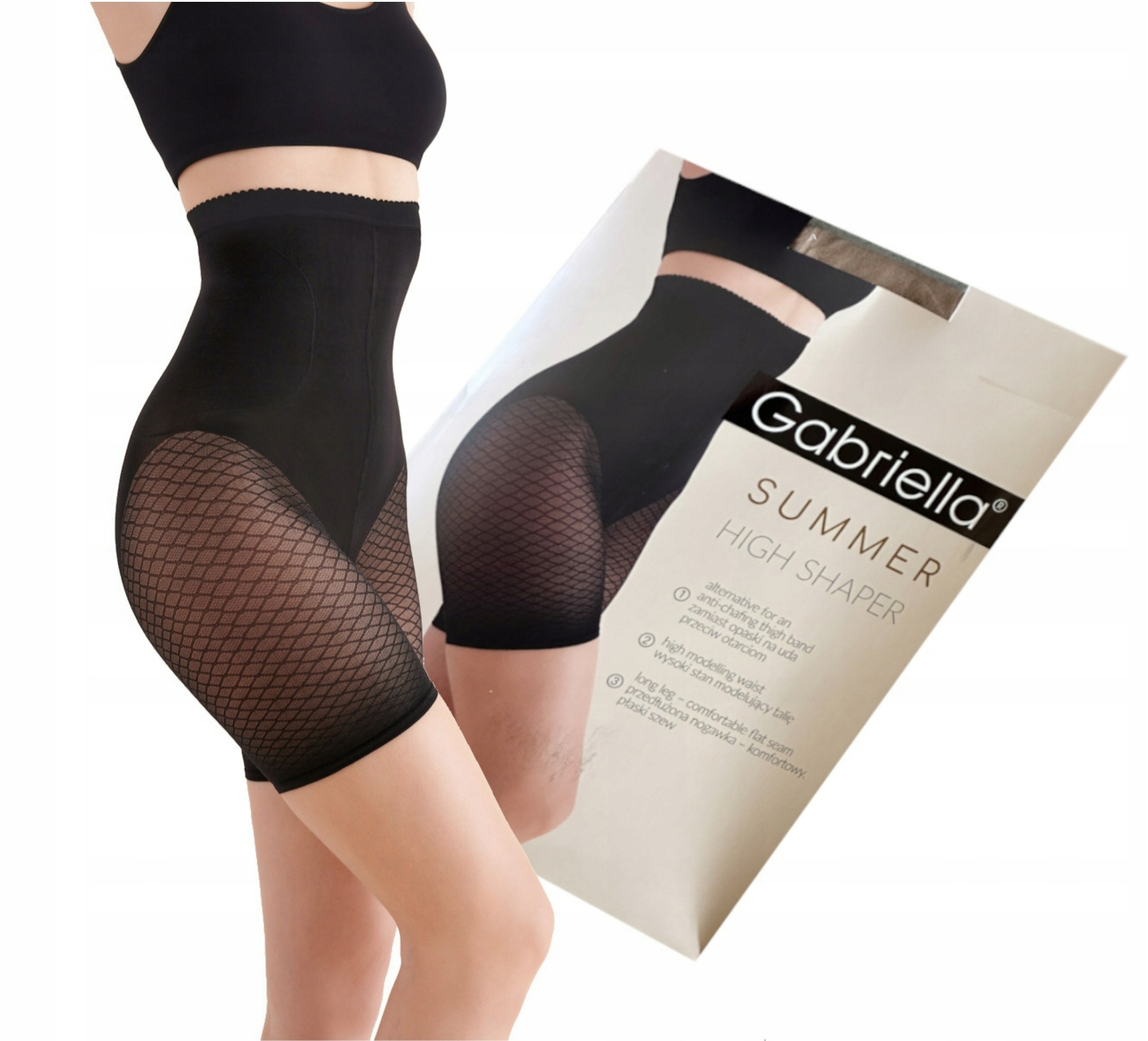 GABRIELLA SZORTY WYSZCZUPLAJĄCE LETNIE 5-XL NERO