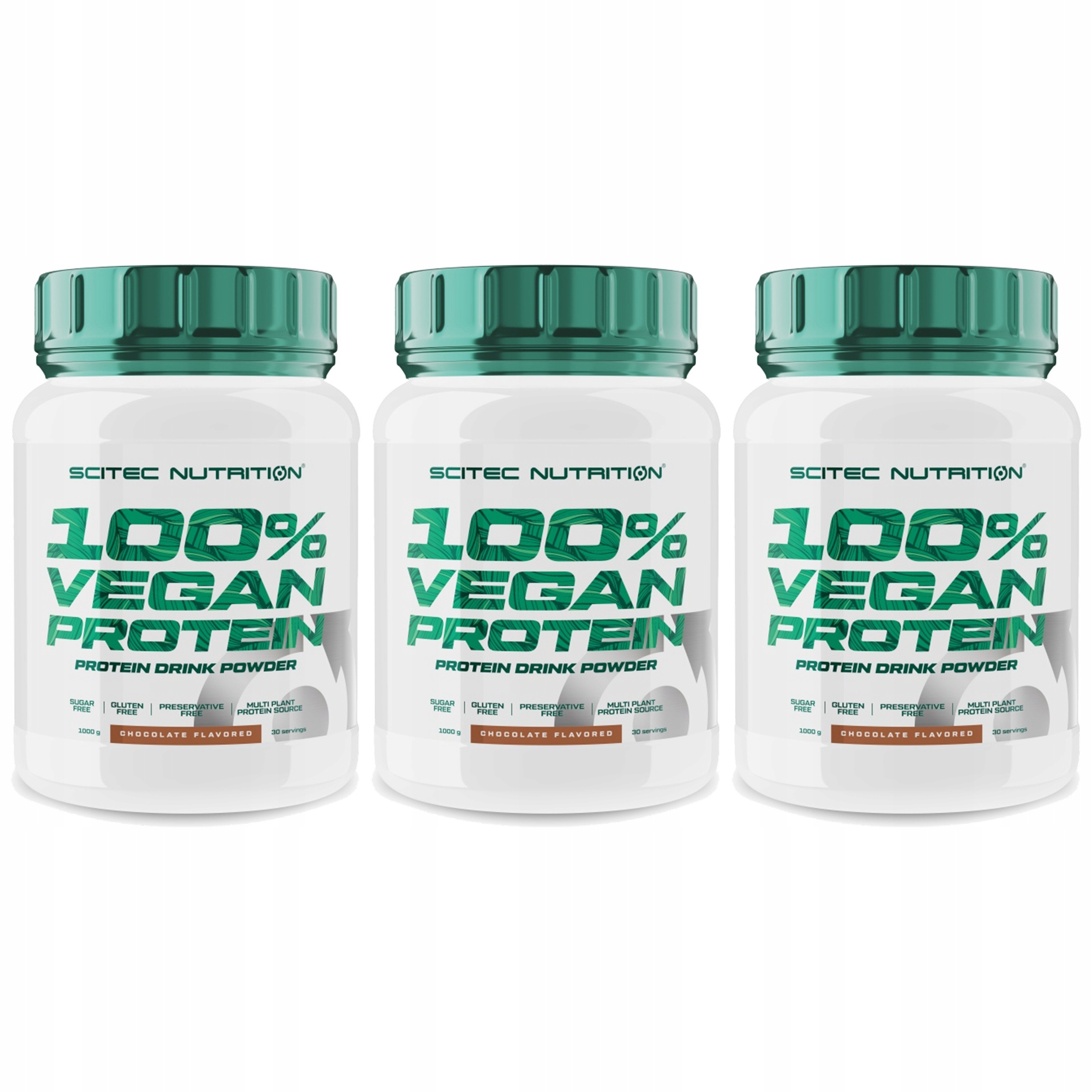 3x Veganský protein 100% Vegan Protein 1kg rostlinný bez laktózy, Sci lepek